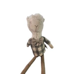 Mud Pie Dressed Llama Plush Doll Stuffed Animal